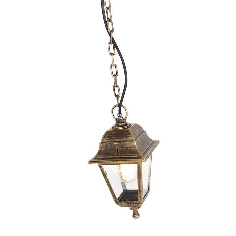 Classic Outdoor Pendant Light Antique Gold IP44 - Capital