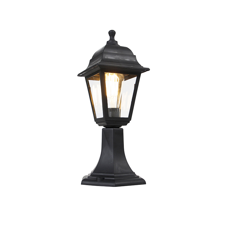 poteau d'extérieur classique noir 44 cm ip44 - capital