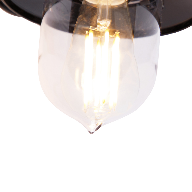 applique d'extérieur classique noire ip44 - oxford