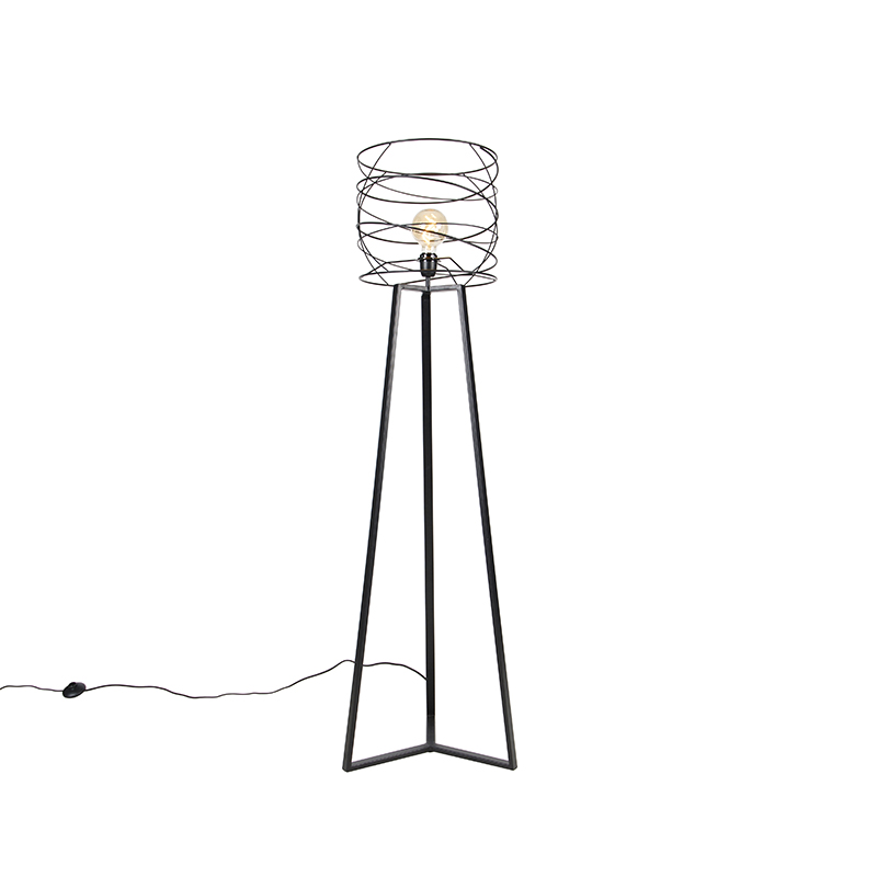 Design vloerlamp zwart - Spira Design vloerlamp zwart - Spira