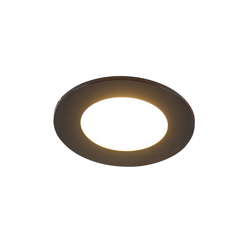 Modern infälld spot svart inkl. LED 3-stegs dimbar IP65 – Blanca