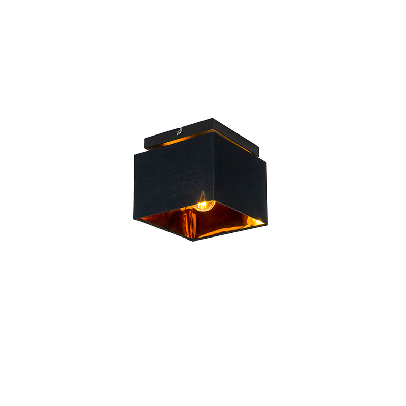 Moderne plafondlamp zwart met goud - VT 1