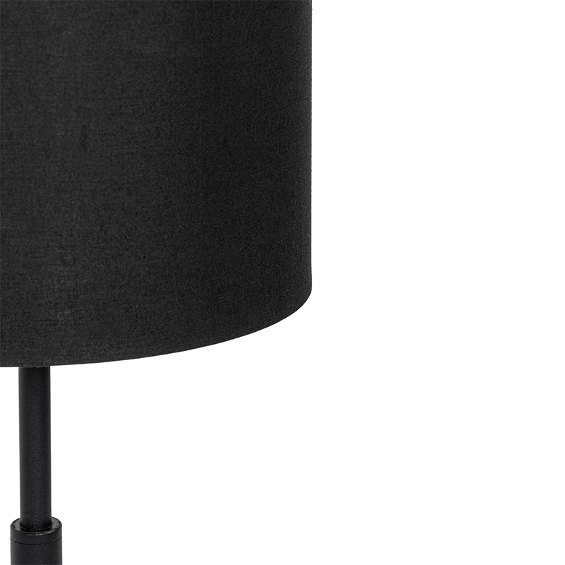 lampe de table moderne abat-jour en tissu noir avec or - vt 1