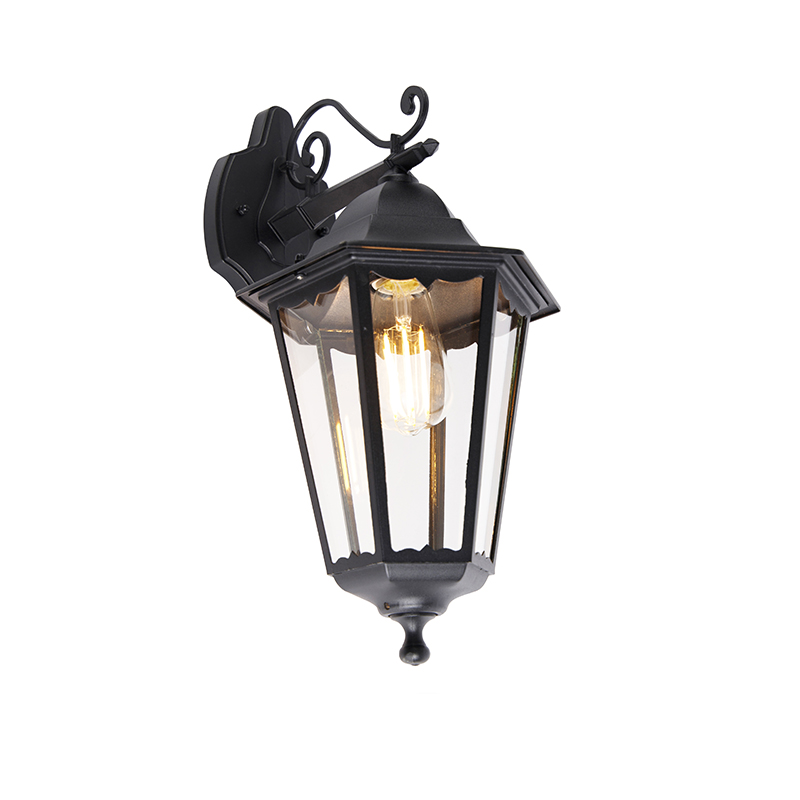 Lanternă de perete clasică în aer liber, negru IP44 - New Orleans Down