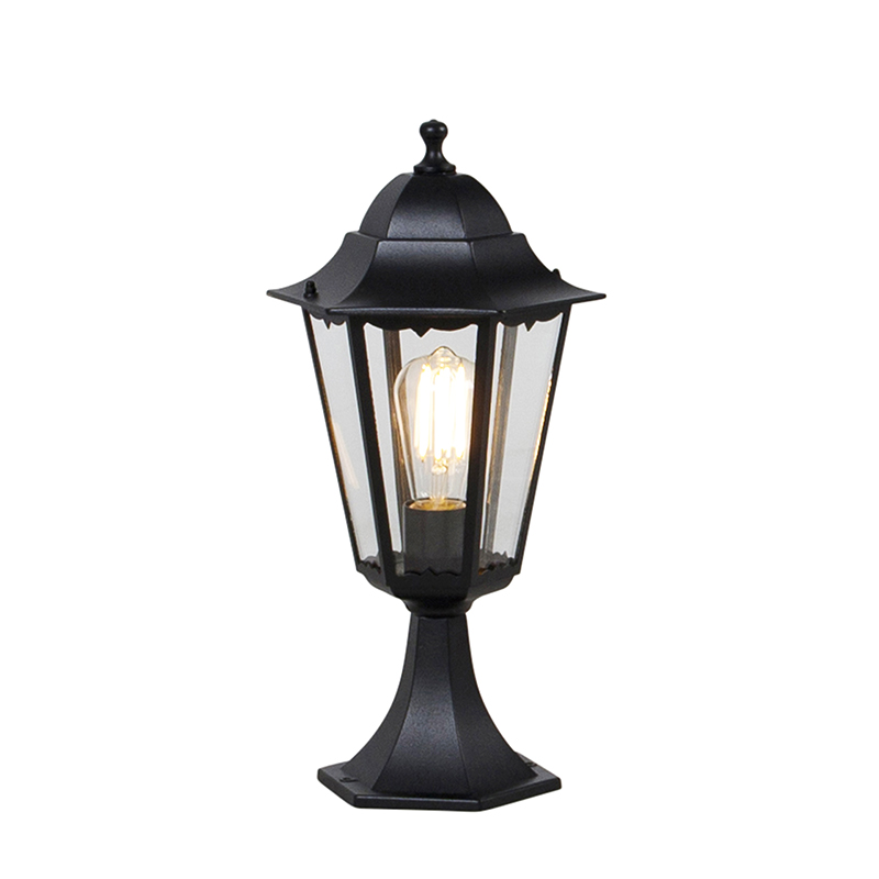 E-shop Klasická vonkajšia základňa lampy čierna 48,6 cm IP44 - New Orleans