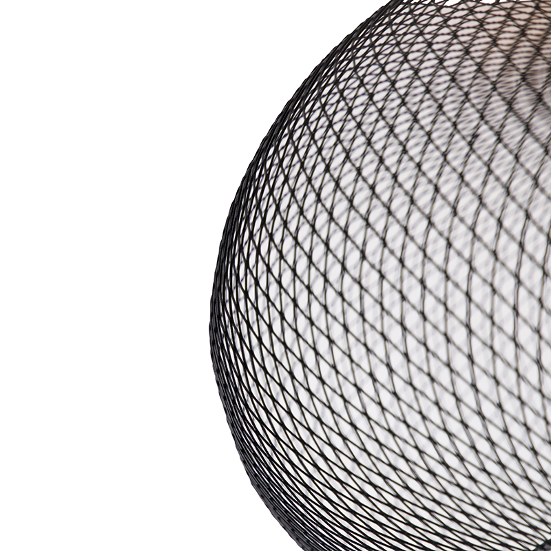 plafonnier moderne noir 45 cm - mesh ball