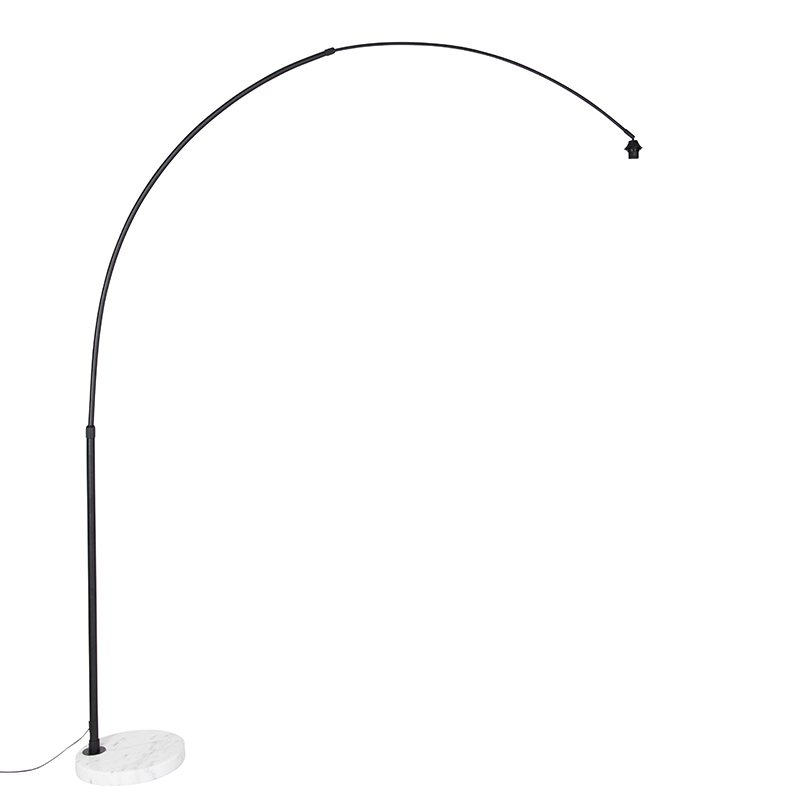 Lampe à arc moderne noir et blanc réglable sans abat-jour - XXL