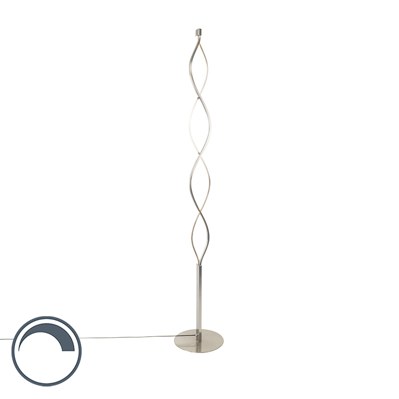 Design vloerlamp aluminium incl. LED en dimmer - Auron Design vloerlamp aluminium incl. LED en dimmer - Auron