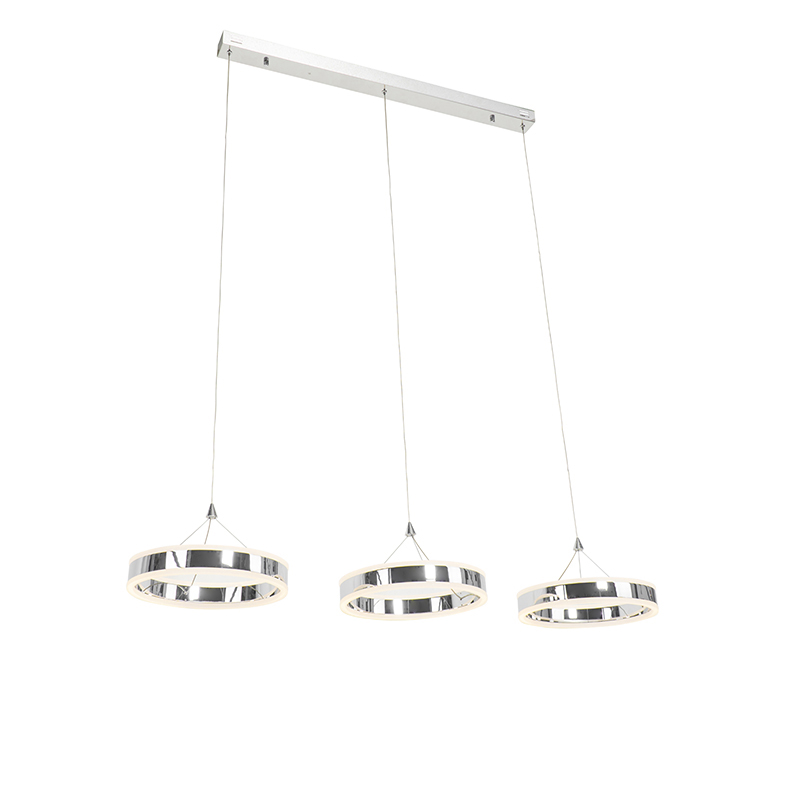 Hanglamp chroom incl. LED 3-staps dimbaar 3-lichts - Lyani Hanglamp chroom incl. LED 3-staps dimbaar 3-lichts - Lyani