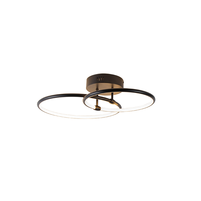 Design plafondlamp zwart incl. LED 3-staps dimbaar - Joaniqa Design plafondlamp zwart incl. LED 3-staps dimbaar - Joaniqa