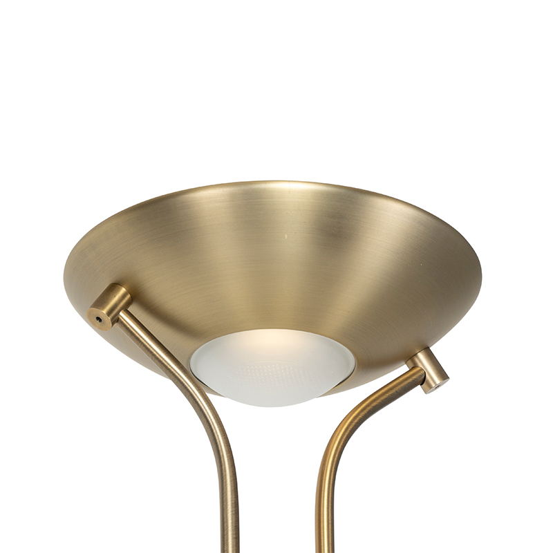 lampadaire moderne en bronze avec lampe de lecture avec led dim pour chauffer - diva