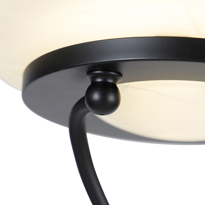 lampadaire noir avec led et gradateur avec lampe de lecture dim to warm - empoli