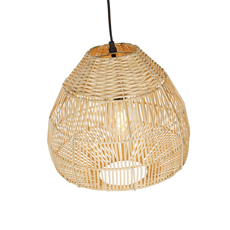 Rustic Pendant Light Rattan 41 cm - Bishop