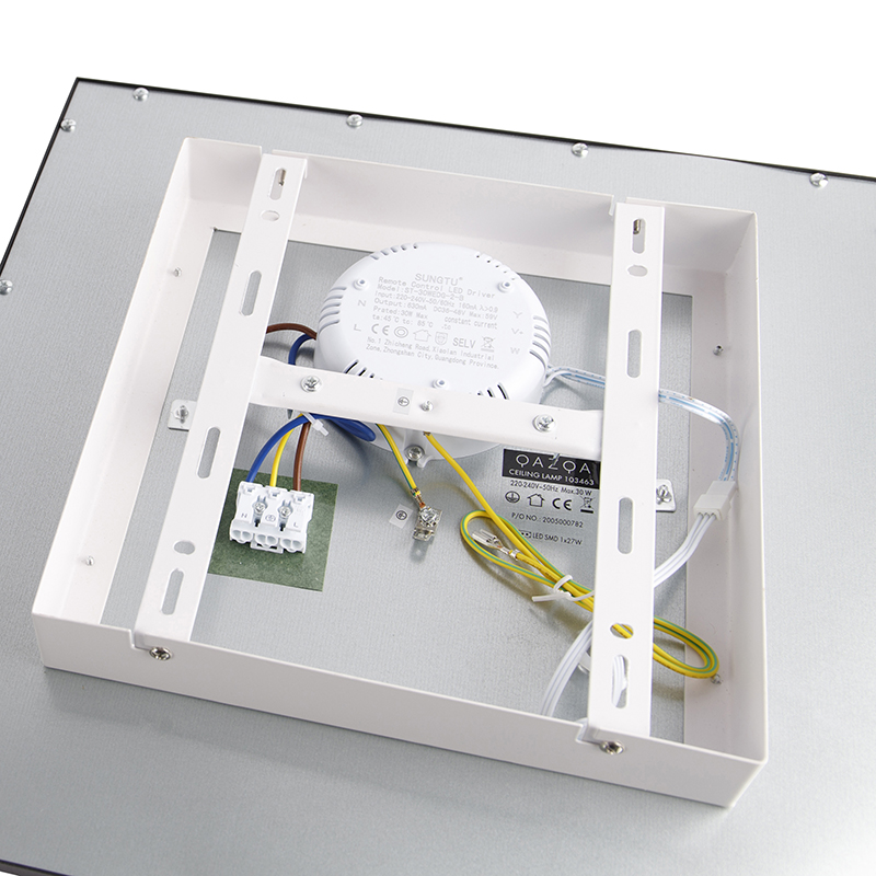 LED Panel Black 40 cm Incl. LED with Remote Control - Live