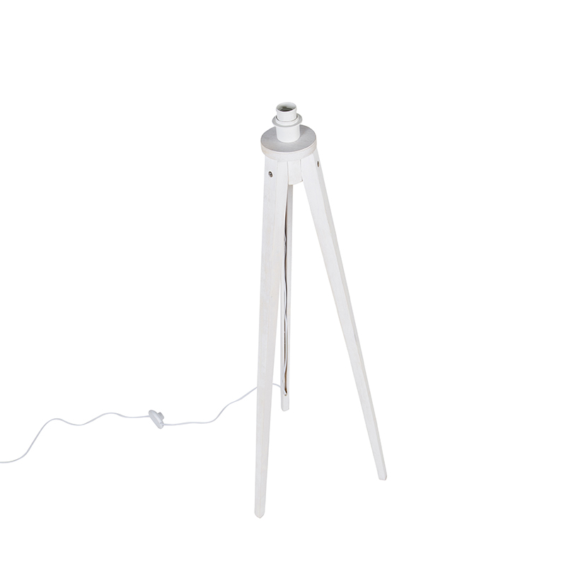 Lampada da terra rustica treppiede bianca - Tripod Classic