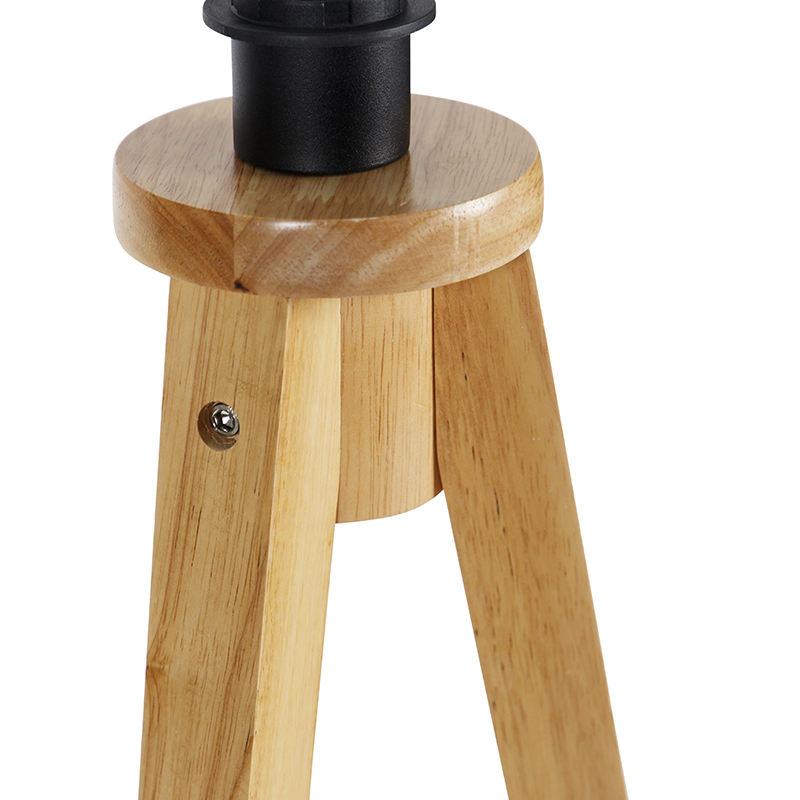Lampada da terra rustica treppiede naturale - Tripod Classic
