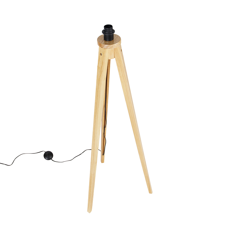 Lampada da terra rustica treppiede naturale - Tripod Classic