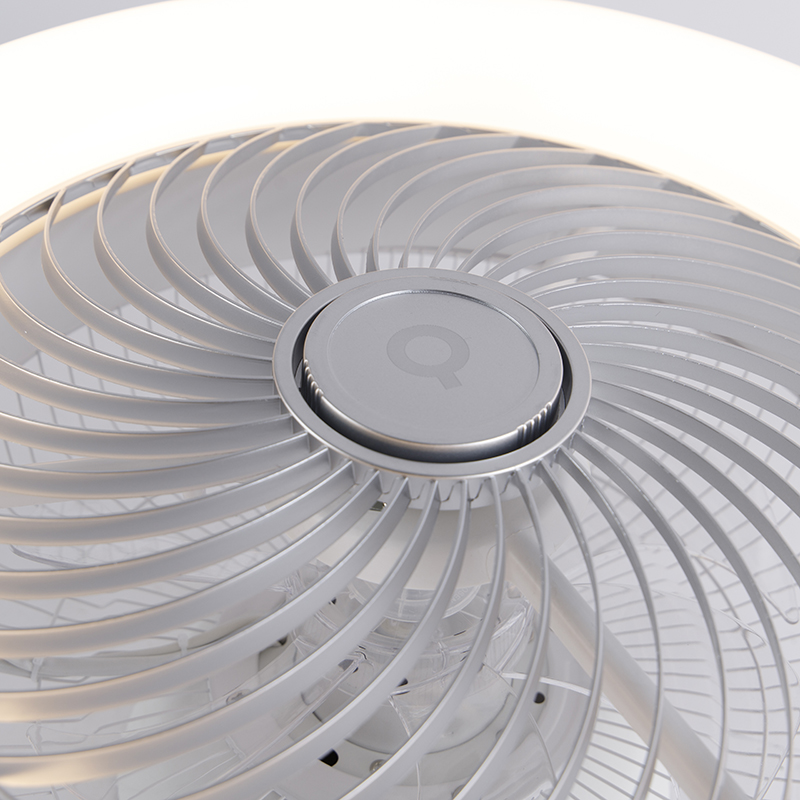 ventilateur de plafond argent avec led avec télécommande - clima