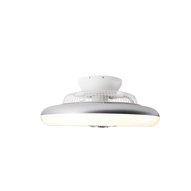 ventilateur de plafond argent avec led avec télécommande - clima