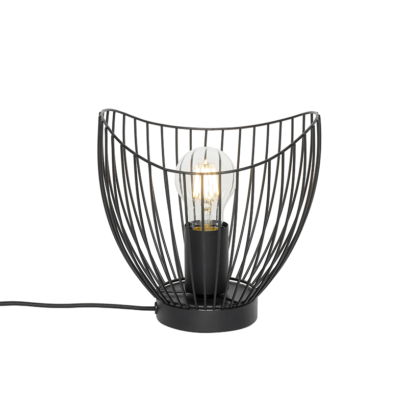 Levně Moderní stolní lampa černá 20 cm - Pua