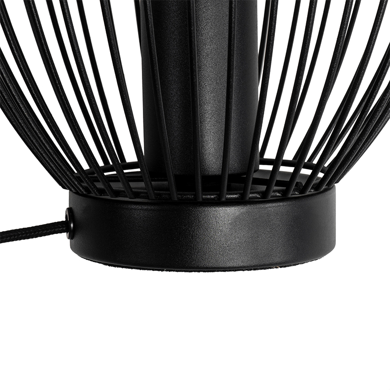 lampe de table moderne noire 20 cm - pua