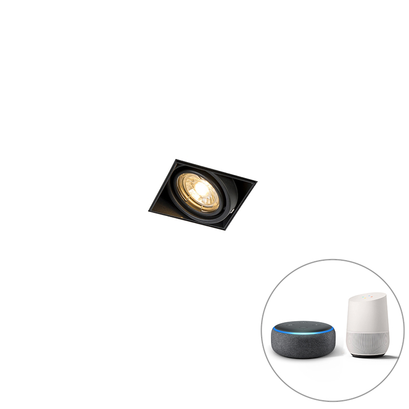 Inteligentné zapustené bodové čierne vrátane Wifi GU10 bez orezania - Oneon 1