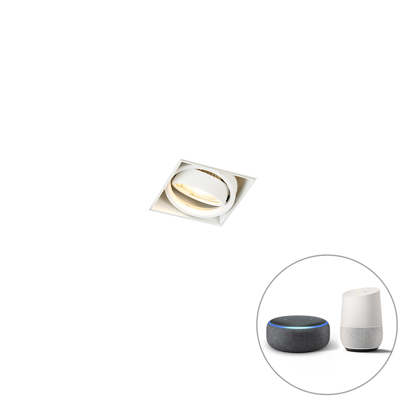 Smart infälld fläck vit trimlös inkl. Wifi GU10 – Oneon 1