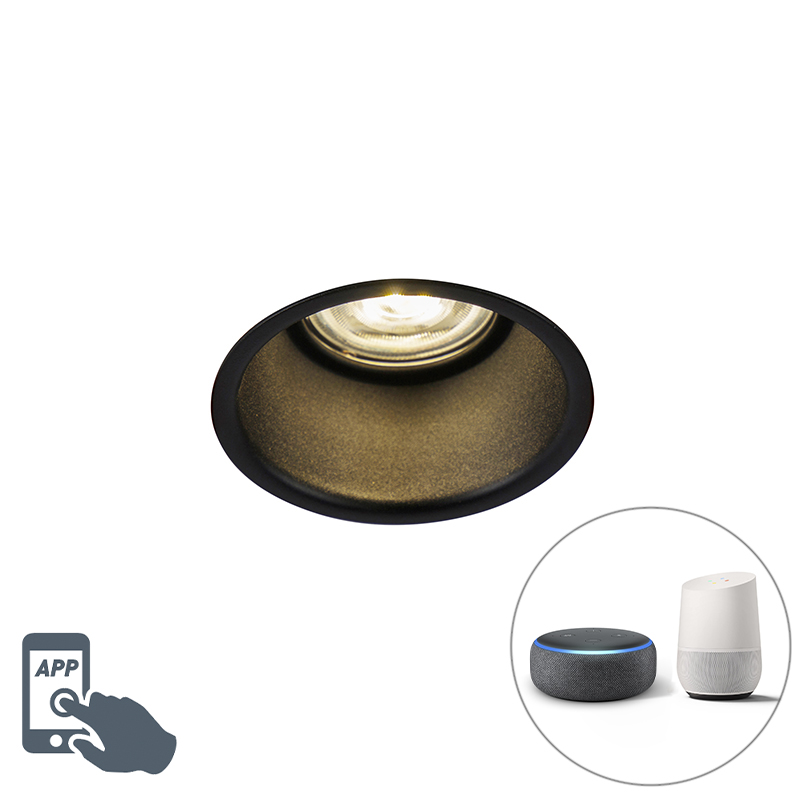 Moderne smart inbouwspot zwart incl. WiFi GU10 - Dept Moderne smart inbouwspot zwart incl. WiFi GU10 - Dept