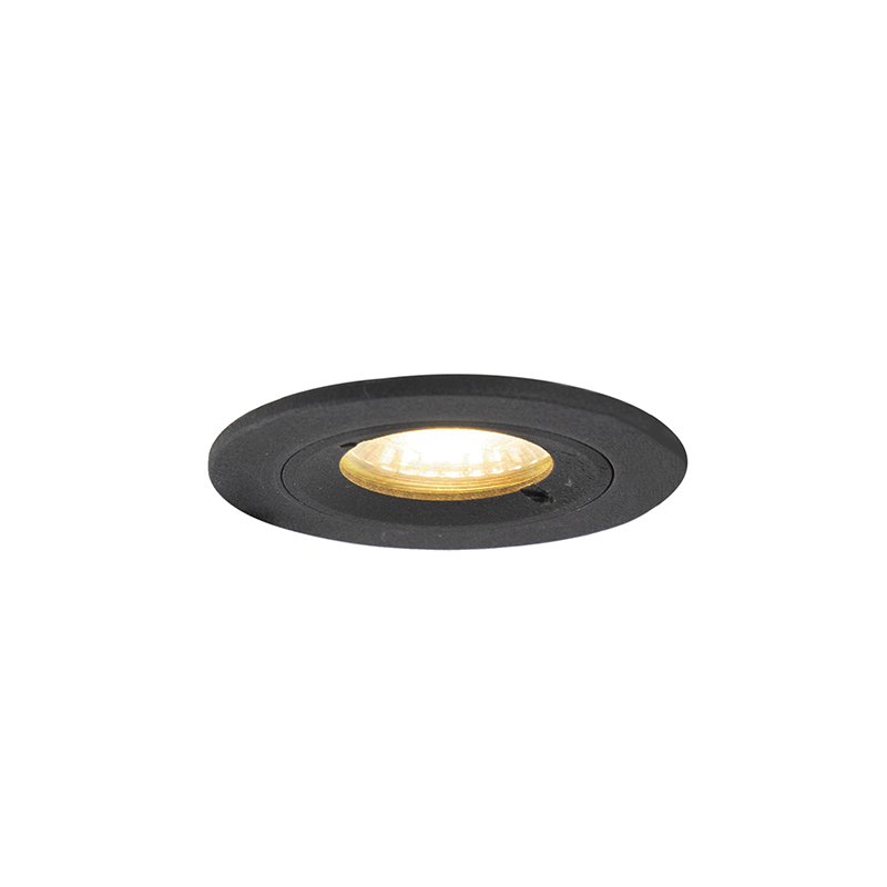 Moderner smarter Einbaustrahler schwarz rund inkl. WiFi GU10 IP54 - Xena