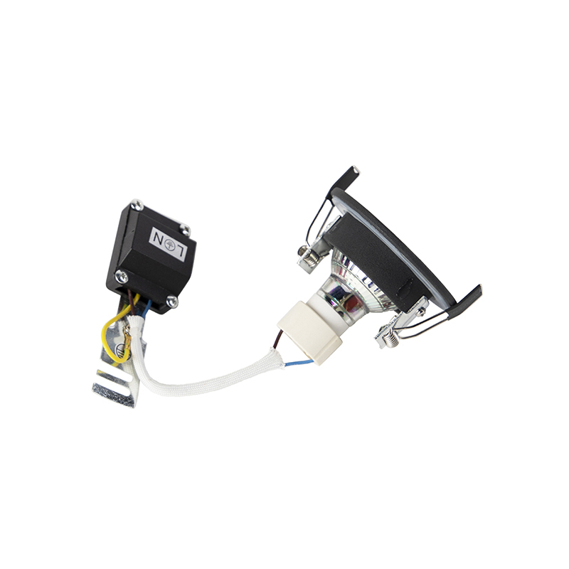 Moderner smarter Einbaustrahler schwarz rund inkl. WiFi GU10 IP54 - Xena