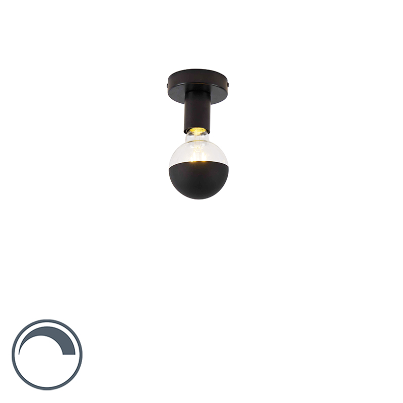 Design ceiling lamp black with G95 head mirror black Facile