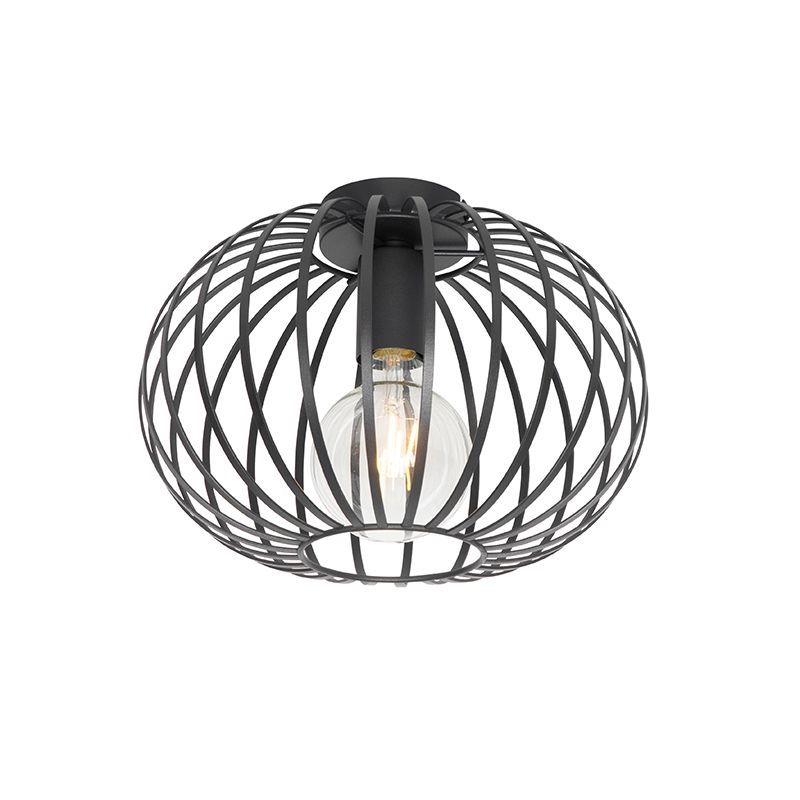 Design mennyezeti lámpa fekete 30 cm - Johanna
