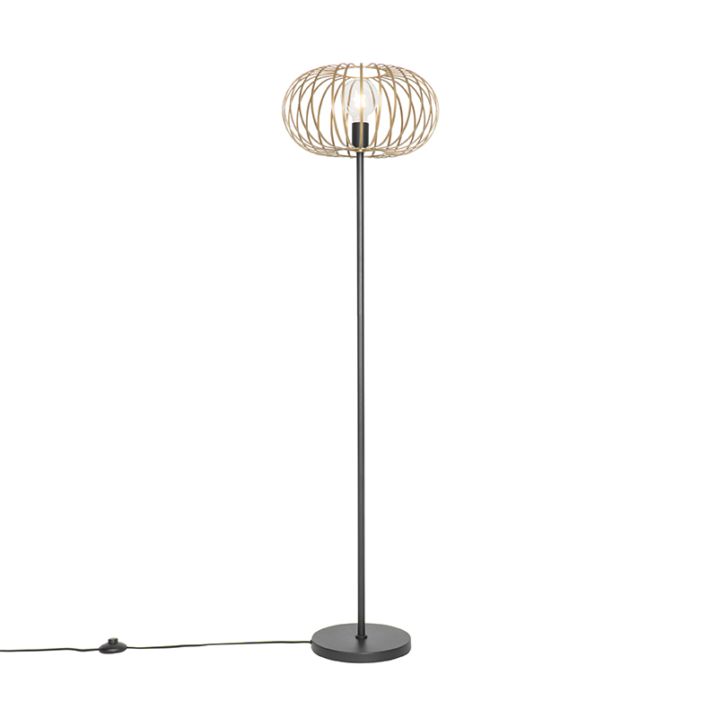 QAZQA Design golvlampa mässing – Johanna