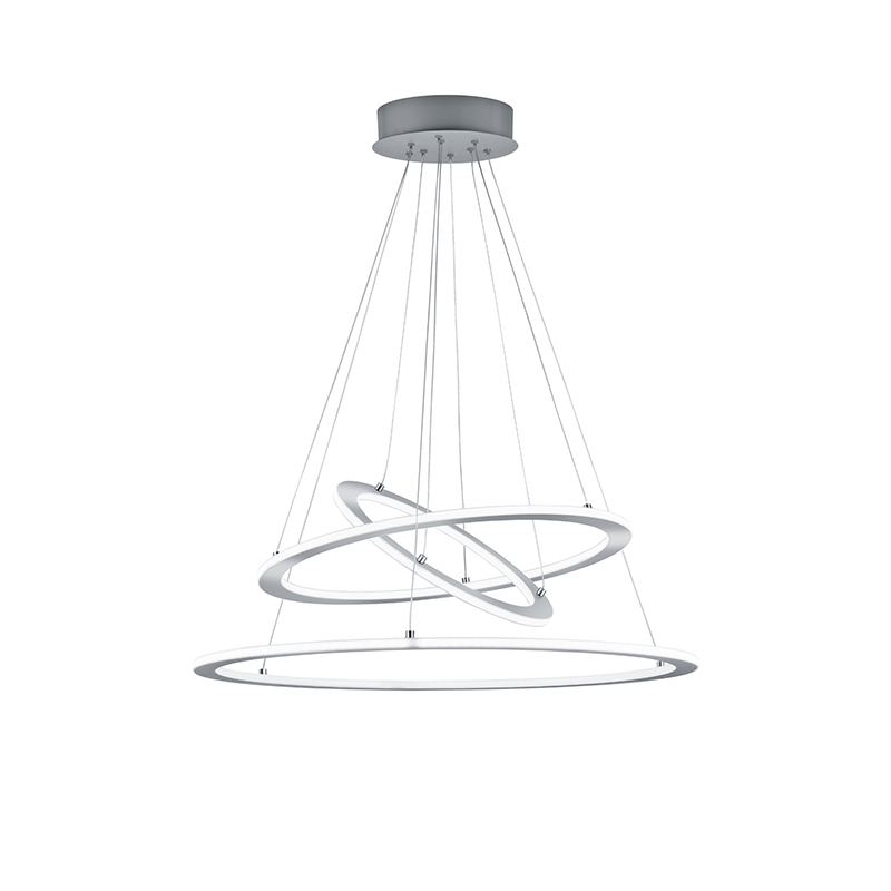 Dizajnové závesné svietidlo oceľové vrátane LED 3-stupňového stmievateľného - Tijn