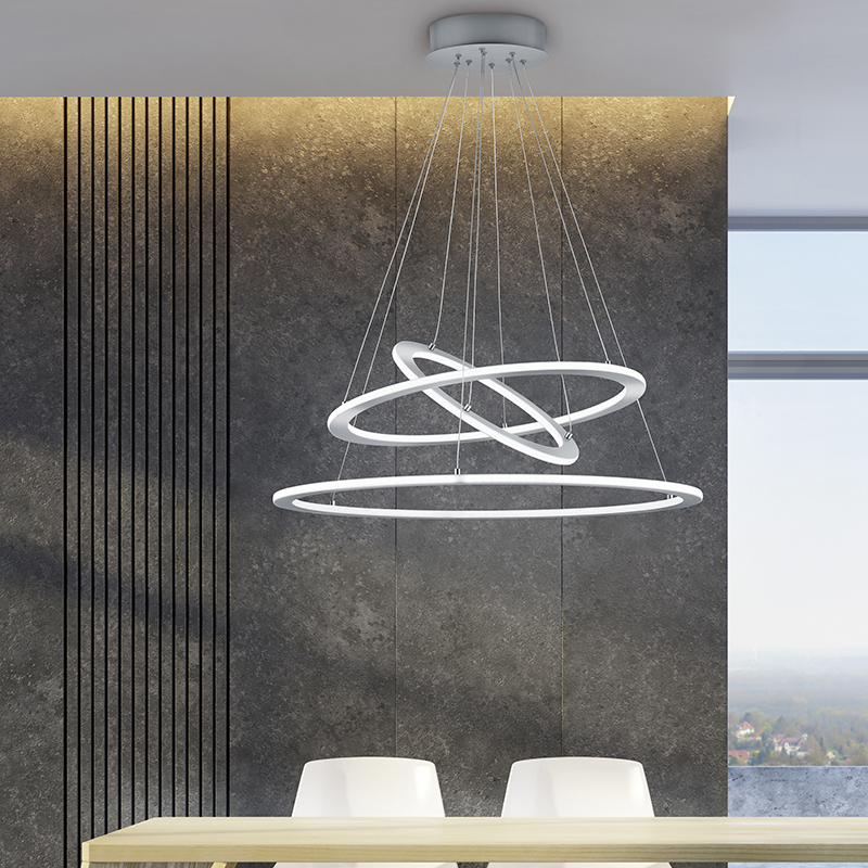 Hanglamp staal incl. LED 3-staps dimbaar 3-lichts - Tijn Hanglamp staal incl. LED 3-staps dimbaar 3-lichts - Tijn