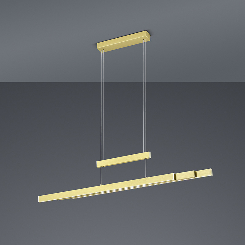 Hanglamp messing incl. LED 3-staps dimbaar 3-lichts - Sofie Hanglamp messing incl. LED 3-staps dimbaar 3-lichts - Sofie