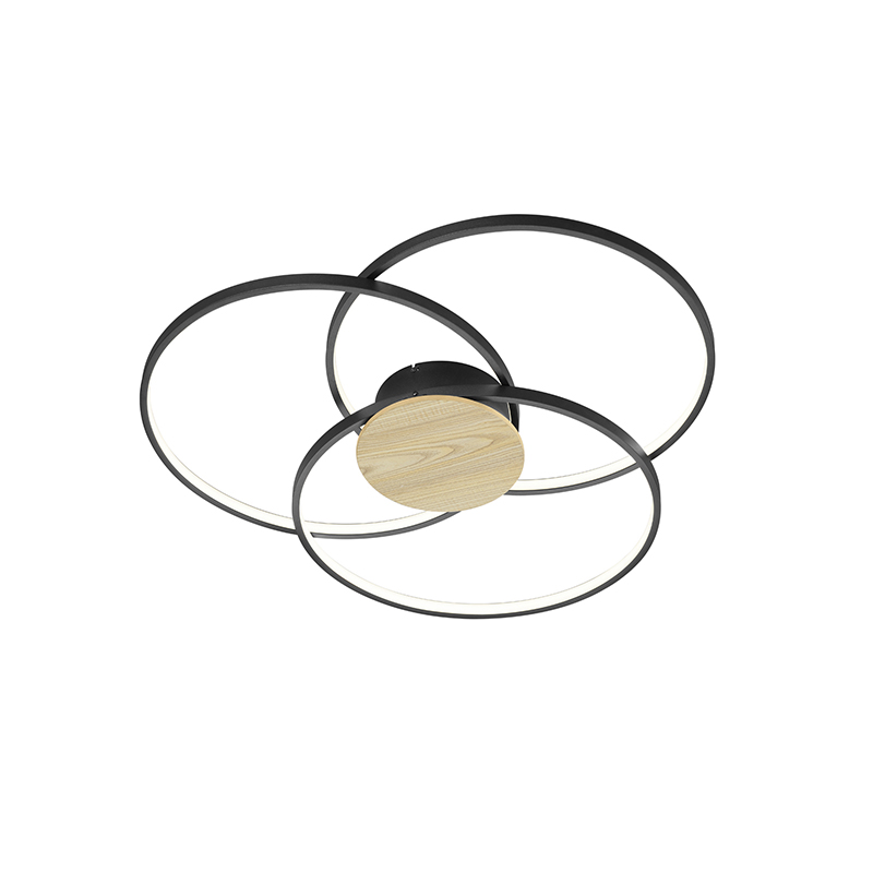 E-shop Stropná lampa čierna 90 cm vrátane LED 3-stupňového stmievania - Amal
