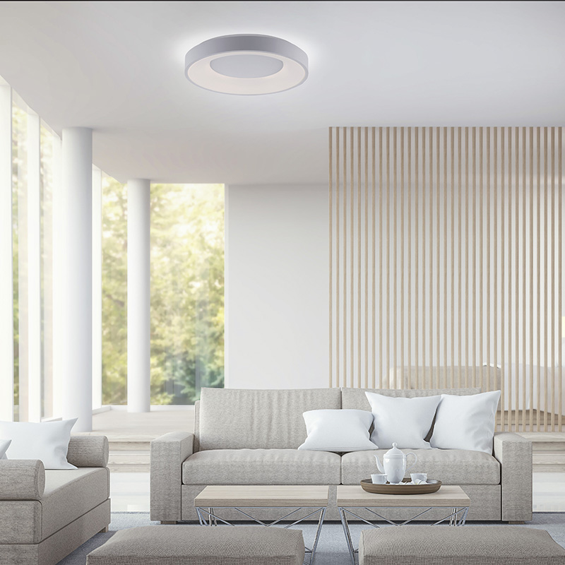 Moderne plafondlamp wit incl. LED 3-staps dimbaar - Steffie Moderne plafondlamp wit incl. LED 3-staps dimbaar - Steffie