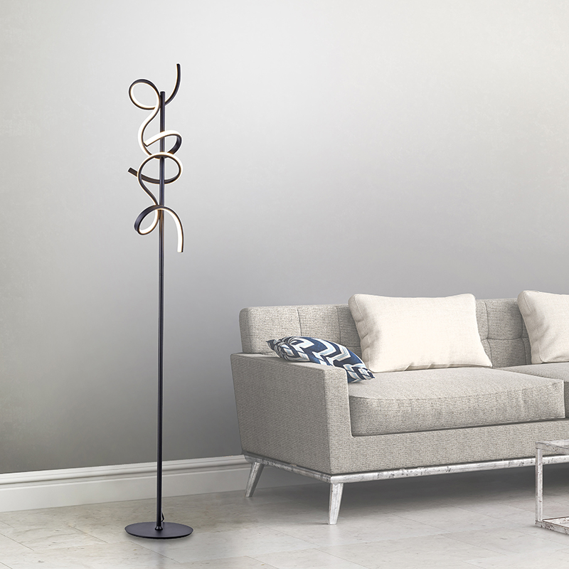 Design vloerlamp zwart incl. LED en dimmer - Krisscross Design vloerlamp zwart incl. LED en dimmer - Krisscross