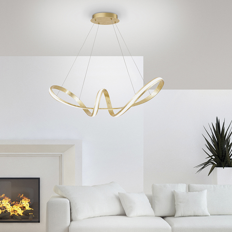 Design hanglamp goud incl. LED 60 cm - Belinda Design hanglamp goud incl. LED 60 cm - Belinda