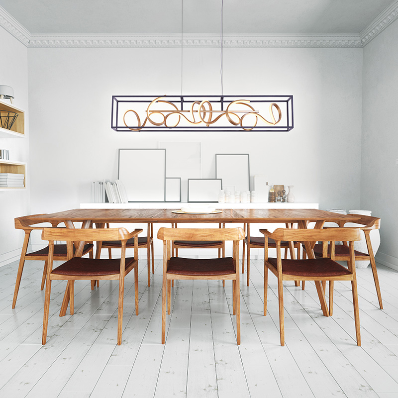Design hanglamp zwart met goud dimbaar incl. LED - Krisscross Design hanglamp zwart met goud dimbaar incl. LED - Krisscross