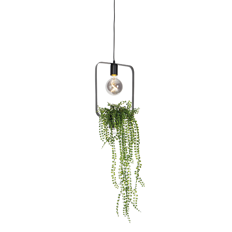 Moderne hanglamp zwart 24 cm - Roslina Moderne hanglamp zwart 24 cm - Roslina