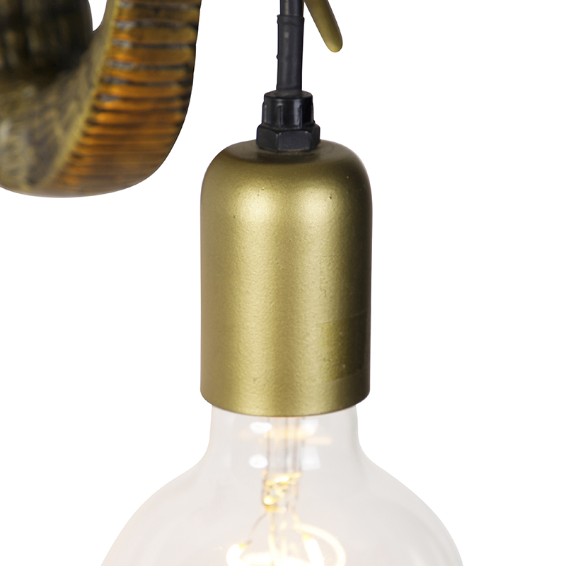 Lampada da parete vintage oro - Animal Elephant