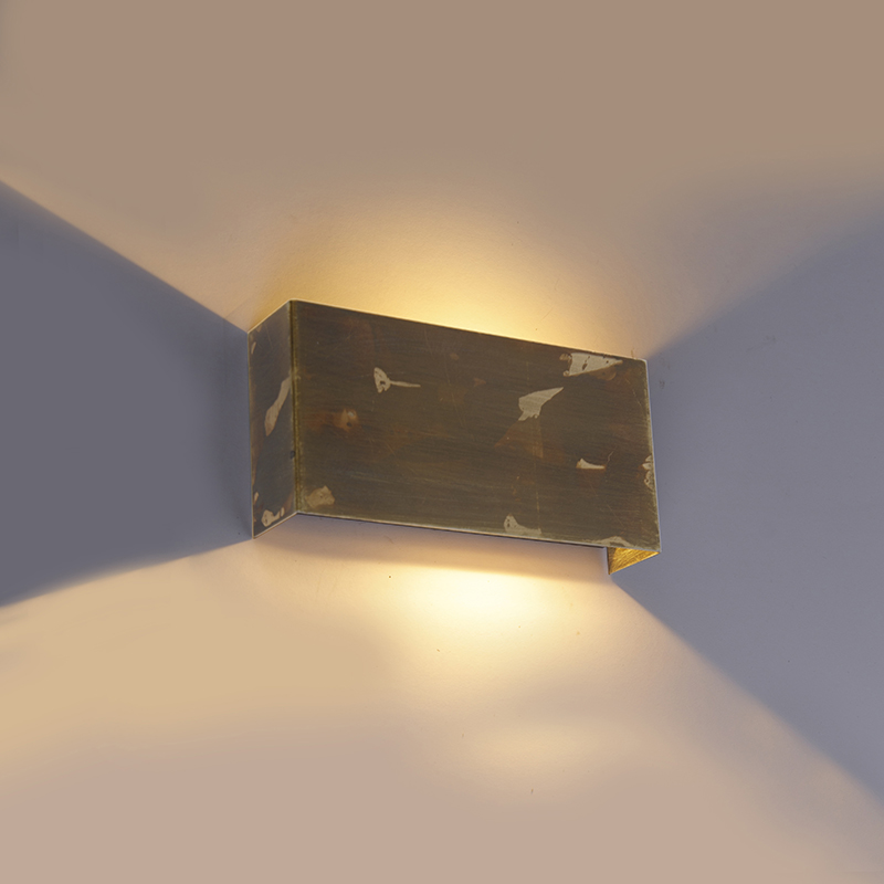 Industriële wandlamp goud 2-lichts - Justin Industriële wandlamp goud 2-lichts - Justin