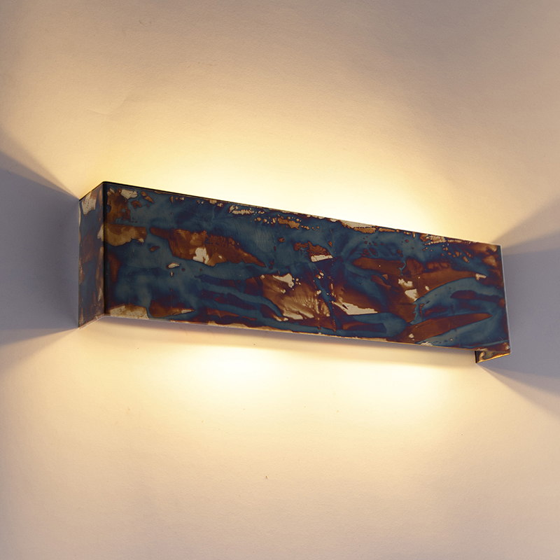 Industriële wandlamp burned steel 4-lichts - Justin Industriële wandlamp burned steel 4-lichts - Justin