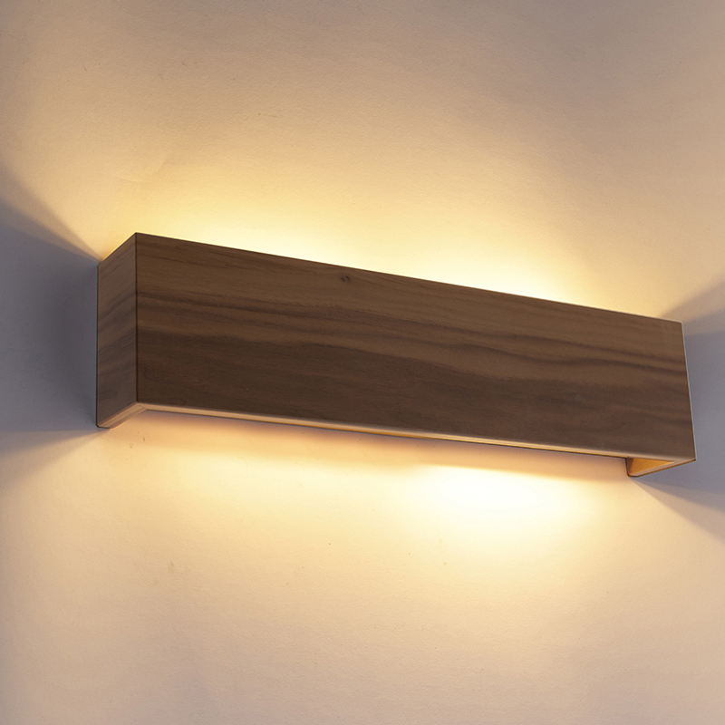 Wandlamp noten hout 4-lichts - Justin Wandlamp noten hout 4-lichts - Justin