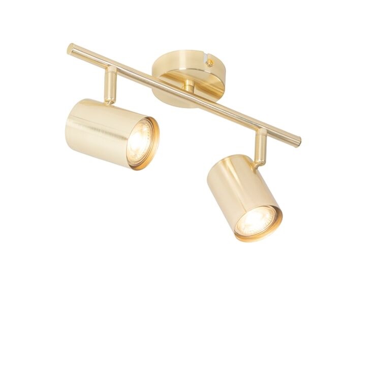 Modern mennyezeti lámpa sárgarézzel 2-lámpás állítható - Jeana