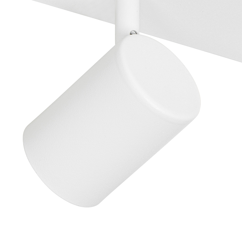 plafonnier moderne blanc 3 lumières orientable rectangulaire - jeana