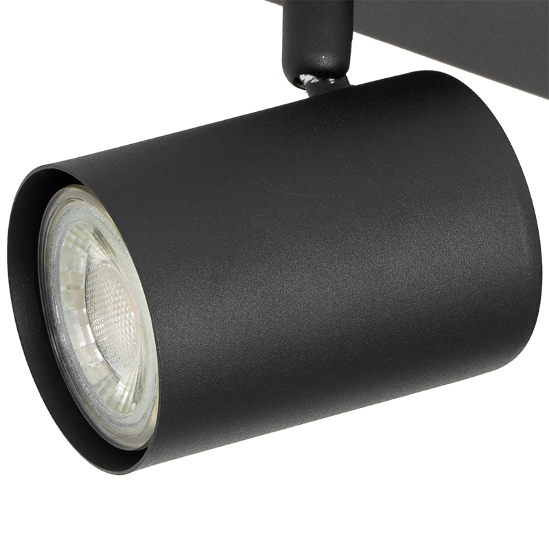 Modern Ceiling Lamp Black 3-Lights Adjustable Rectangular - Jeana