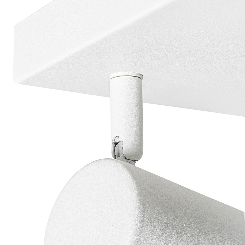 plafonnier moderne blanc 4 lumières orientable carré - jeana